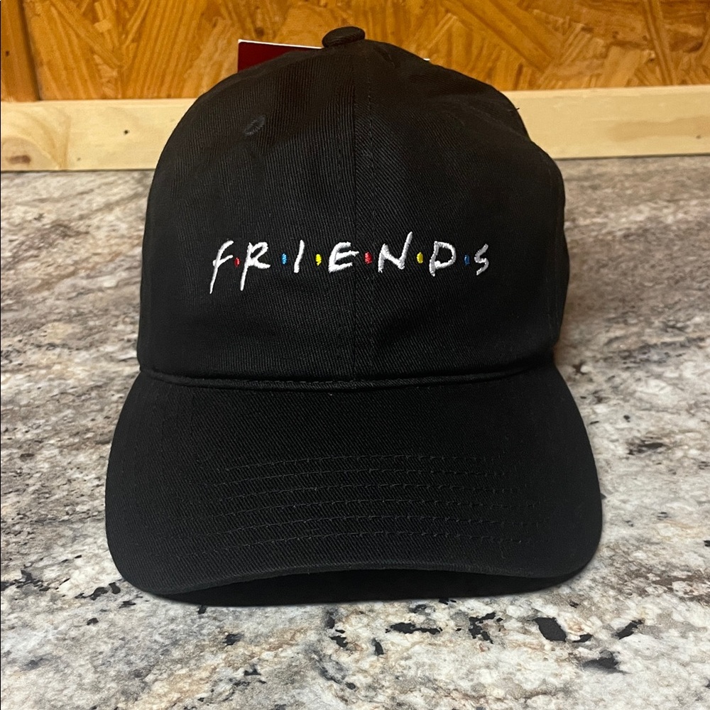 FRIENDS Black Cap with Multicolor Logo